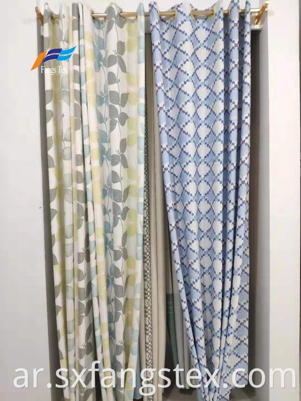 Beautiful Floral Printing Custom Polyester Curtain Fabric 1